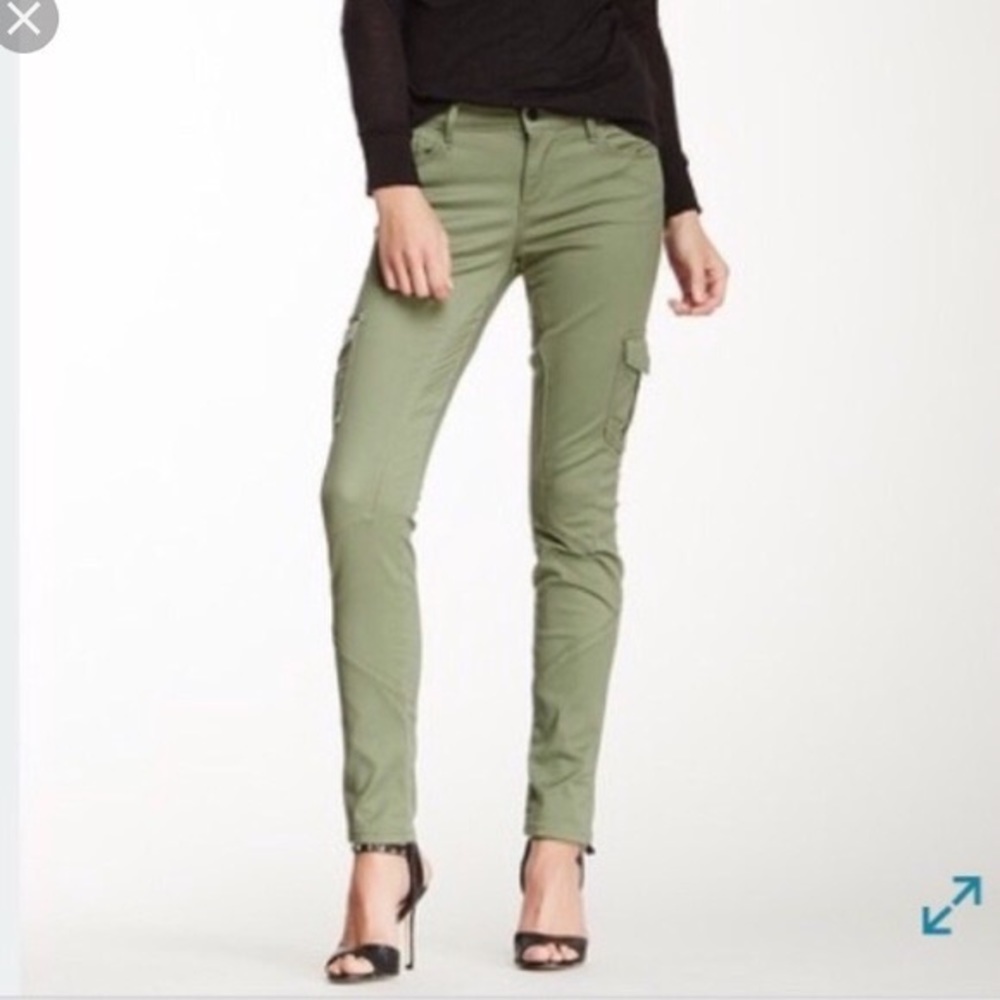 Joe’s Jeans army-green cargo skinny jeans